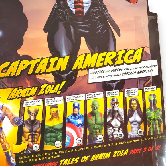 Marvel Legends Bucky Captain America 6" Figure 2011 Arnim Zola BAF NIP Hasbro - Picture 10 of 12